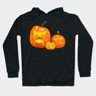 Spooky Jack-O-Lantern Trio (Purple) Hoodie